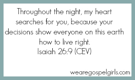 Isaiah 26:9 printable memory verse card - wearegospelgirls.com