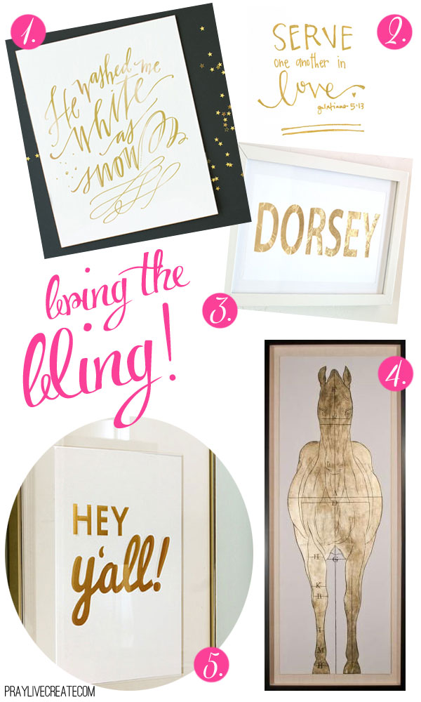 blingy (mostly free and super affordable) art to add some sparkle to your home {praylivecreate.com}